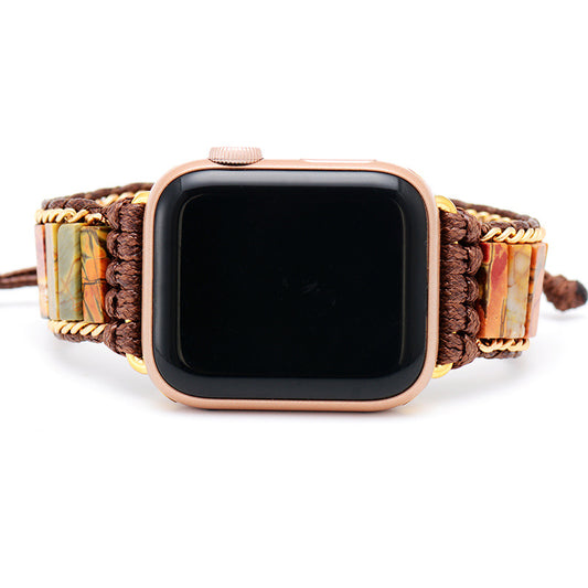 Natural Stone Woven Apple Watch Band