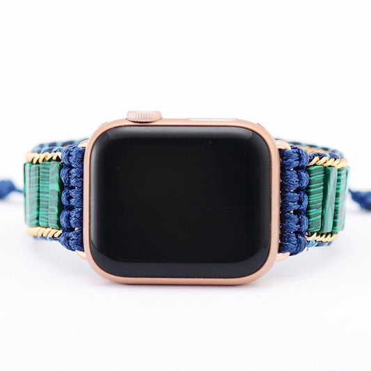 Peacock Stone Handwoven Apple Watch Band