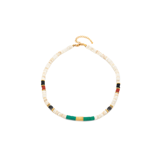 Howlite Point Beaded Necklace